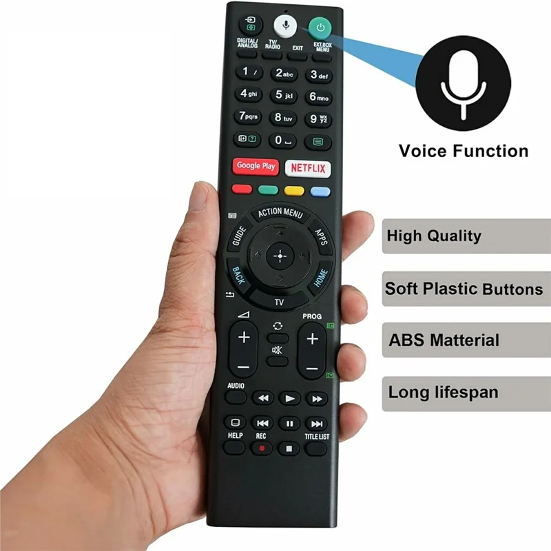 RMF-TX310E For Sony TV Voice Control Infrared Remote Replacement 10m Range Ergonomic Controller
