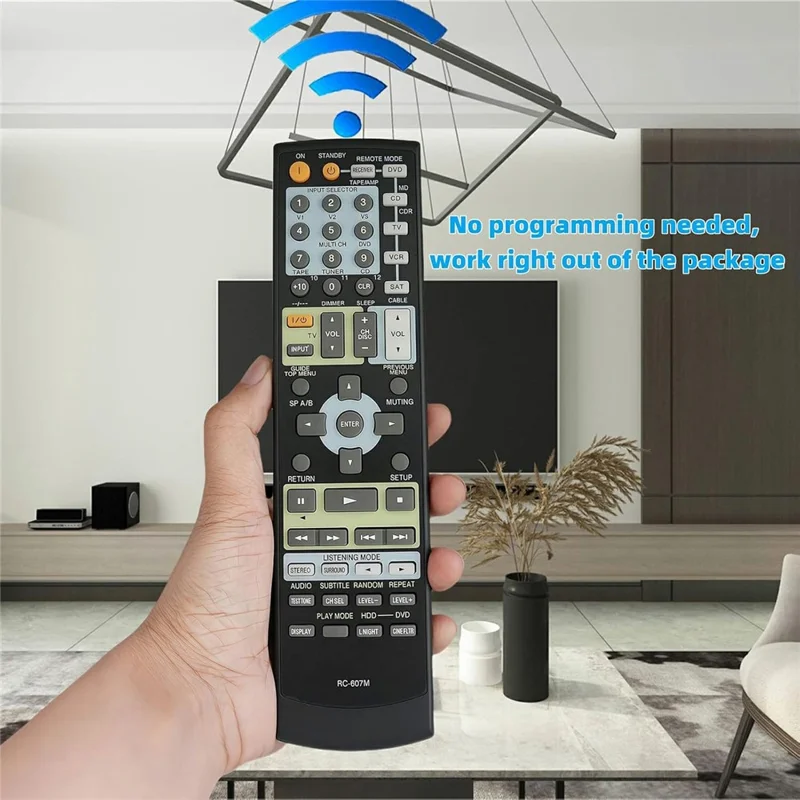 RC-607M For Onkyo Amplifier Player Remote Control 10m Range Battery Powered Replacement Controller