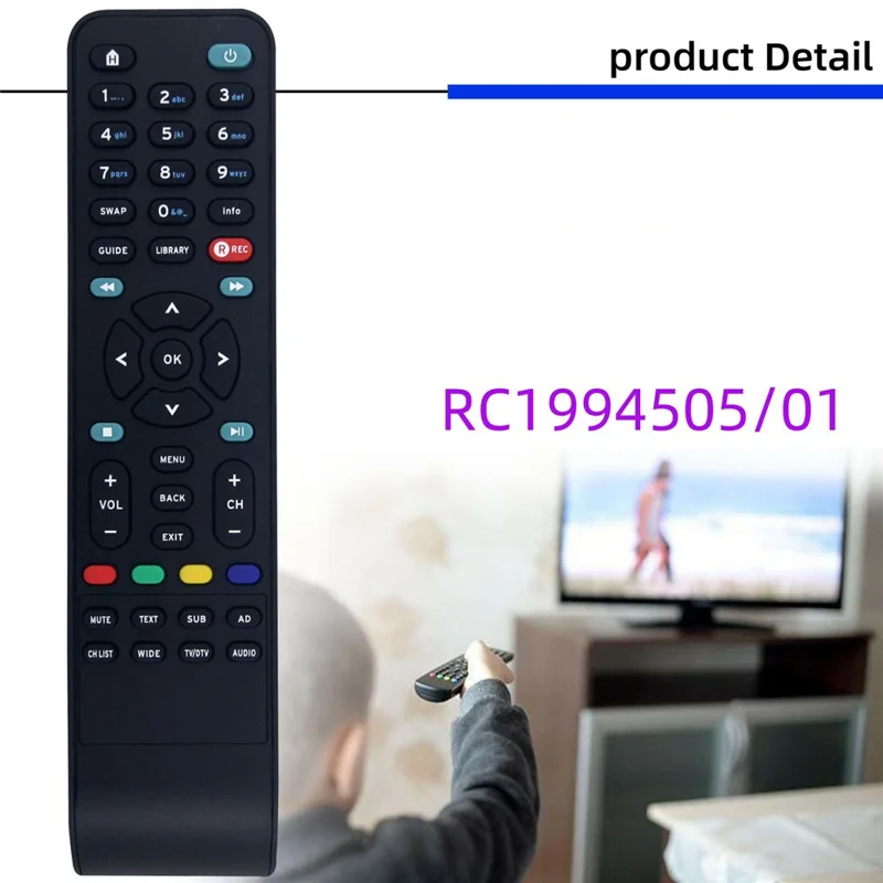 RC1994505 / 01 For Sandstrom TV Box Remote Control Infrared Replacement 10m Range Controller