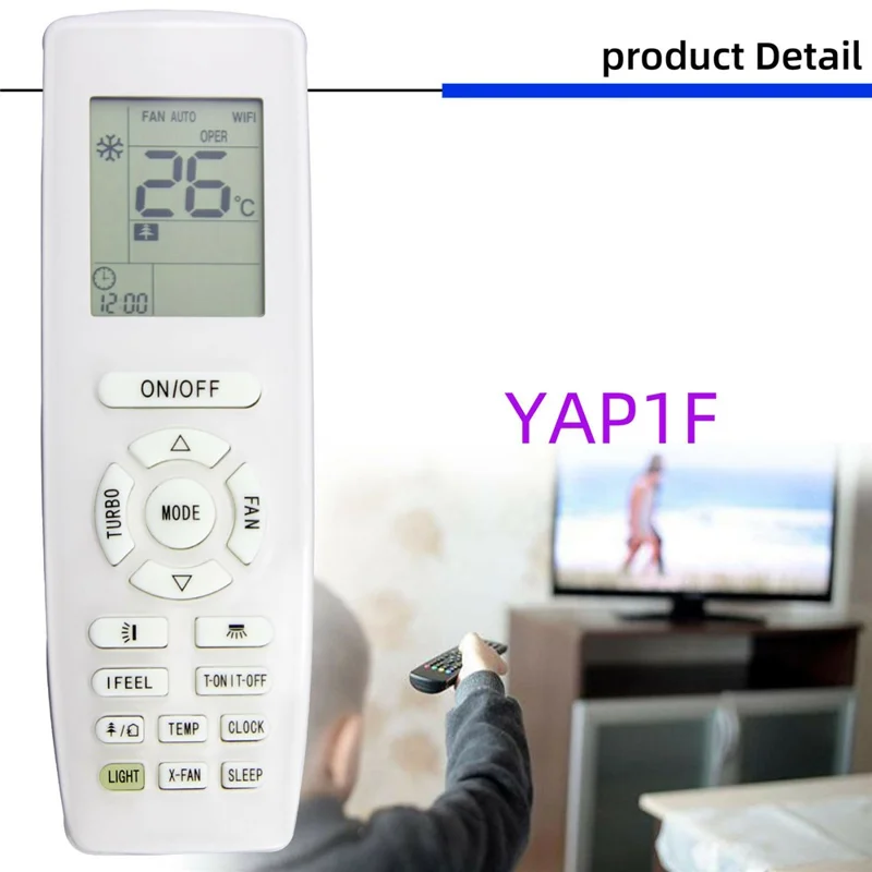 YAP1F For Gree Air Conditioner Infrared Remote Control Replacement 10m Range Wireless Controller