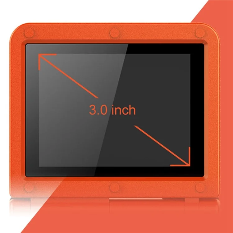 Powkiddy V90 (carte 64 Go) Version Anglaise Flip Cover Retro Game Console 3 Pouces Écran Open Source Video Game Player Gift - Rouge