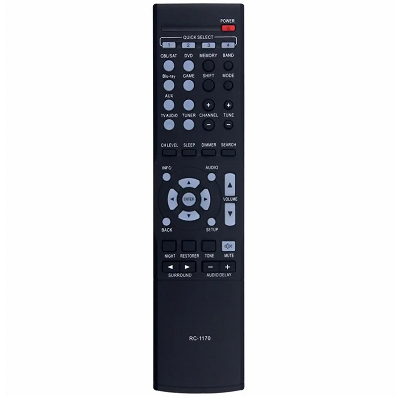 RC-1170 For Denon AV Receiver Infrared Remote Control Battery Powered 10m Range Ergonomic Controller
