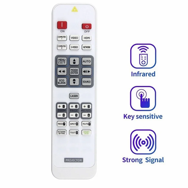 For BenQ Projector Battery Powered Infrared Remote Control 10m Range Ergonomic Handheld Controller