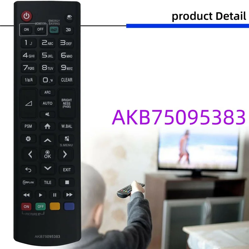 AKB75095383 For LG TV Remote Control Infrared Wireless Replacement Controller