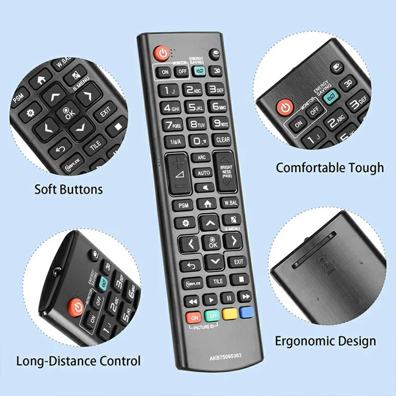 AKB75095363 For LG TV Remote Control Infrared Wireless Replacement Controller