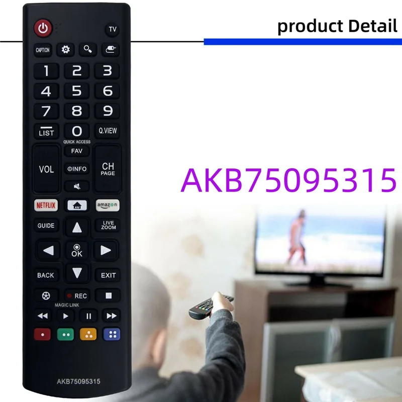 AKB75095315 For LG TV Remote Control Infrared Wireless Replacement Controller