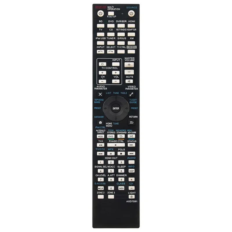 AXD7591 For Pioneer AV Receiver Remote Control 10m Range Handheld Controller Replacement