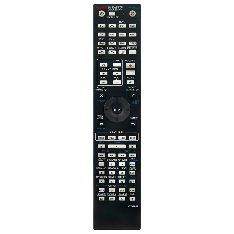 AXD7668 For Pioneer AV Receiver Remote Control 10m Range Handheld Controller Replacement