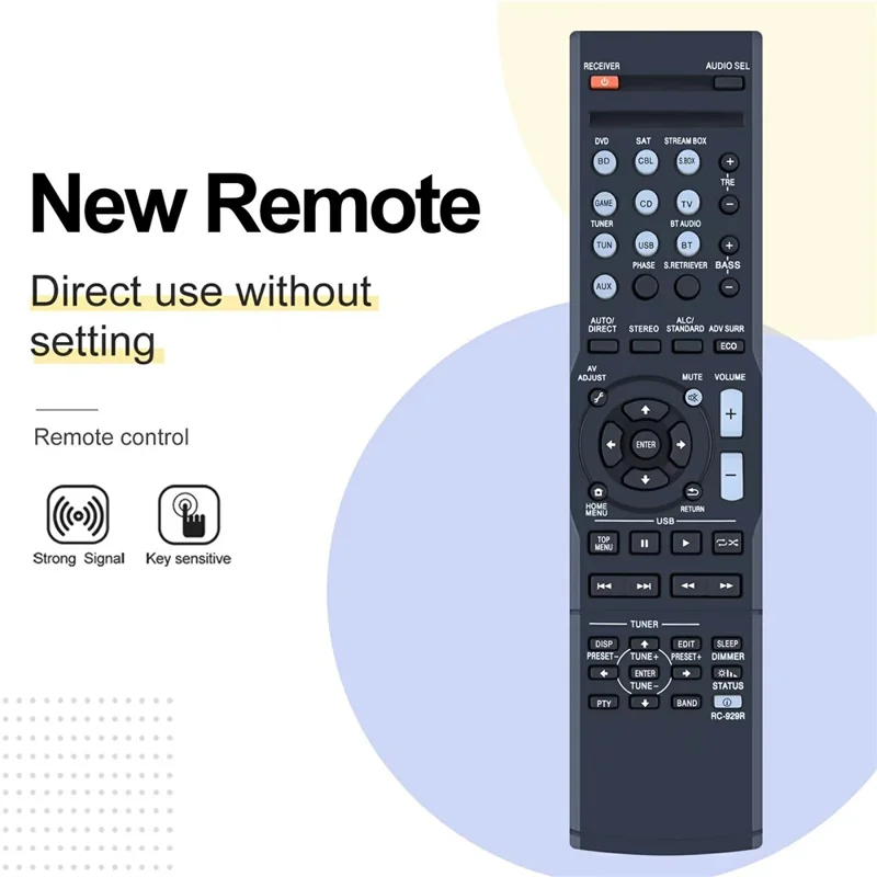 Télécommande de rechange RC-929R pour récepteur audio-vidéo Pioneer, portée de 10 m, contrôleur infrarouge portable