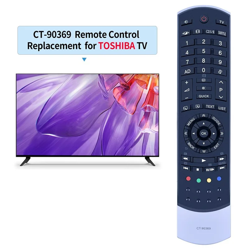CT-90369 For Toshiba TV Remote Control Battery Powered Infrared Television Controller Replacement