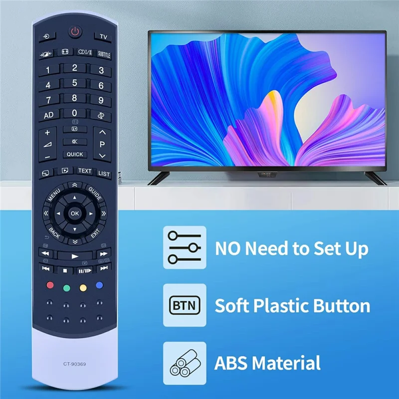 CT-90369 For Toshiba TV Remote Control Battery Powered Infrared Television Controller Replacement