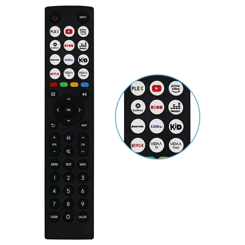 EN2J36H For Hisense TV Remote Control 1-10m Range Ergonomic Infrared Controller Replacement