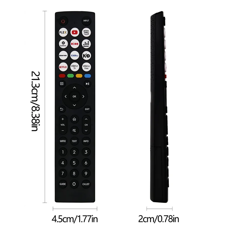 EN2J36H For Hisense TV Remote Control 1-10m Range Ergonomic Infrared Controller Replacement