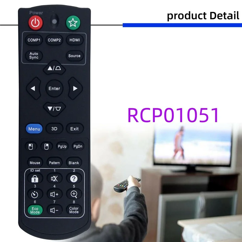 For Viewsonic Projector Remote Control Replacement RCP01051 Infrared Wireless 10m Range