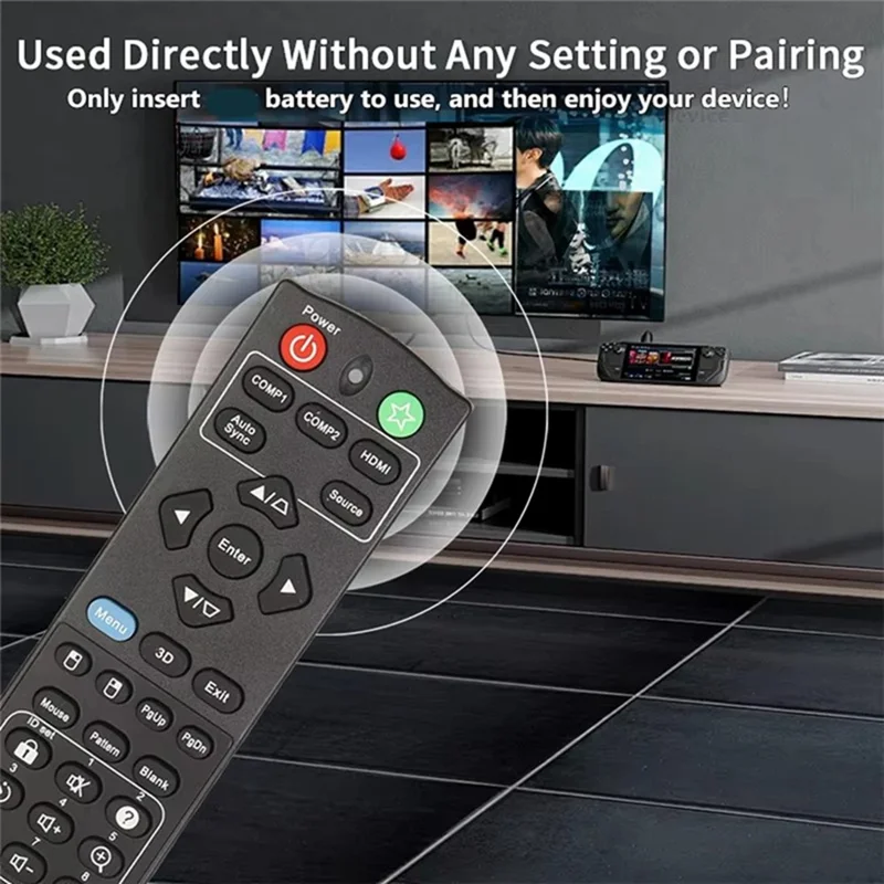 For Viewsonic Projector Remote Control Replacement RCP01051 Infrared Wireless 10m Range