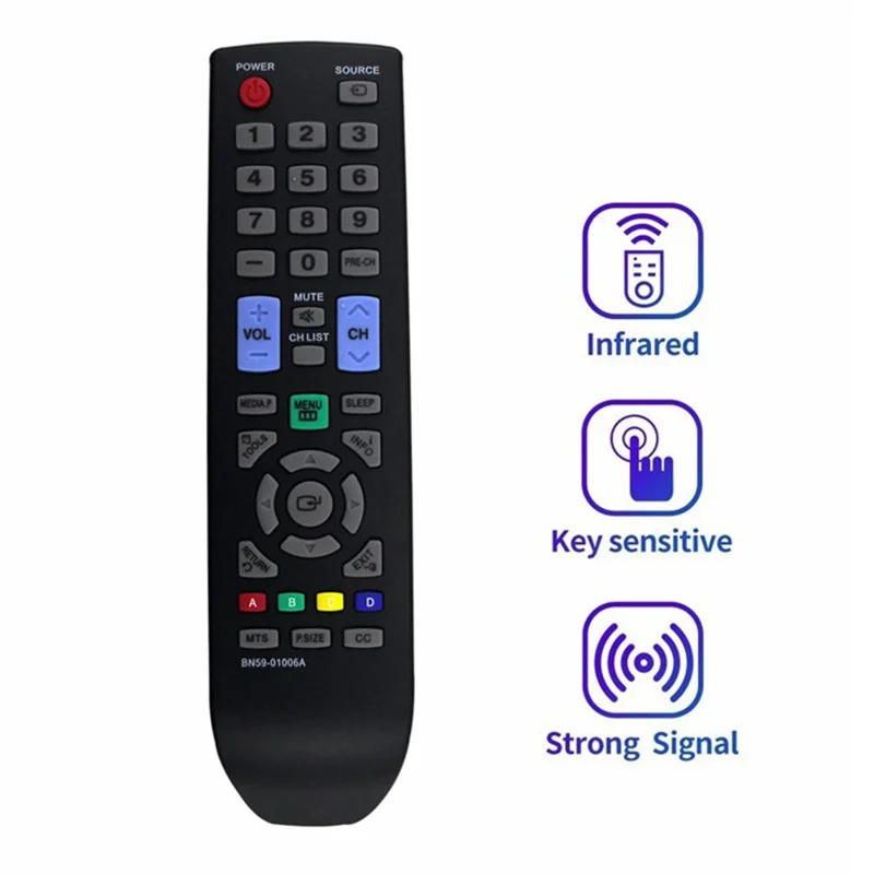 BN59-01006A For Samsung TV Universal Remote Control Infrared 10m Range Easy Operation