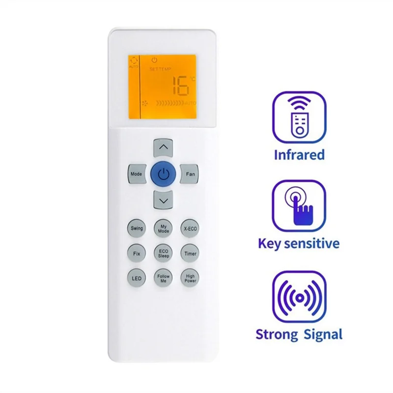 RG67G(2S) / BGEF For Carrier Air Conditioner Infrared Remote Control 10m Range Replacement Controller