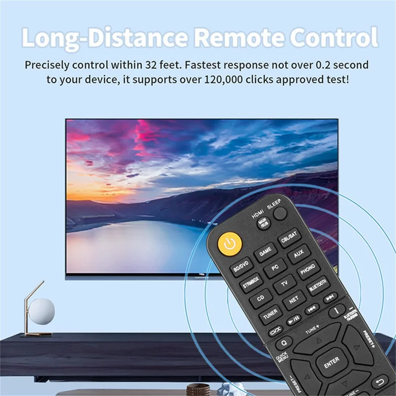 RC-972R For Onkyo AV Receiver Remote Control 10m Range Ergonomic Infrared Wireless Controller