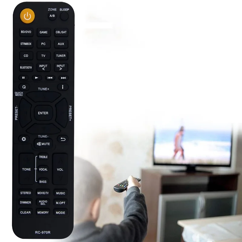 RC-970R For Onkyo AV Receiver Remote Control 10m Range Ergonomic Infrared Wireless Controller