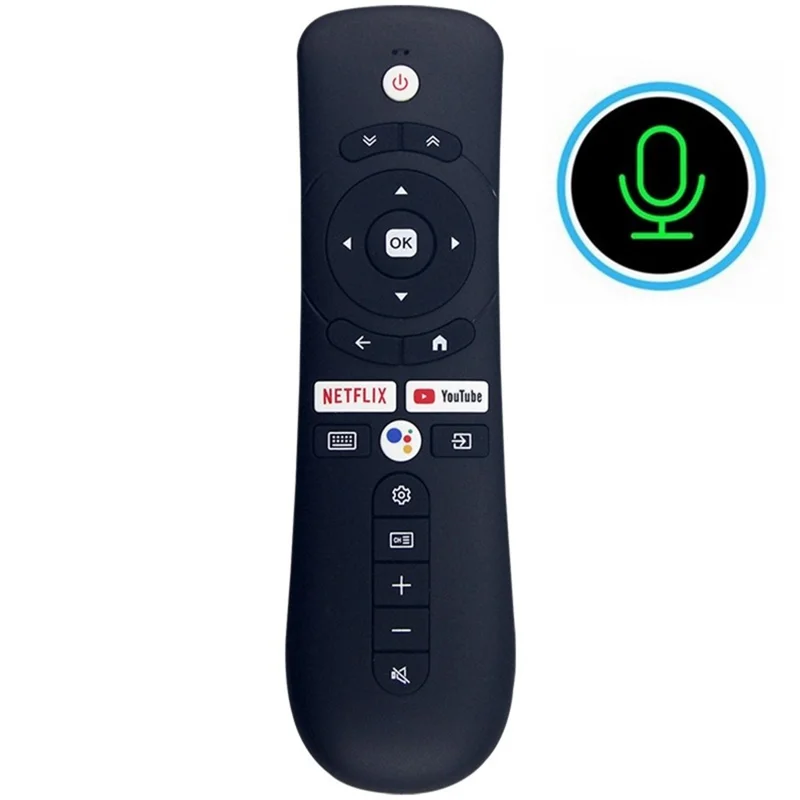 RC-201BV For Syinix 4K UHD TV Voice Control Remote Replacement 10m Range Battery Powered Controller
