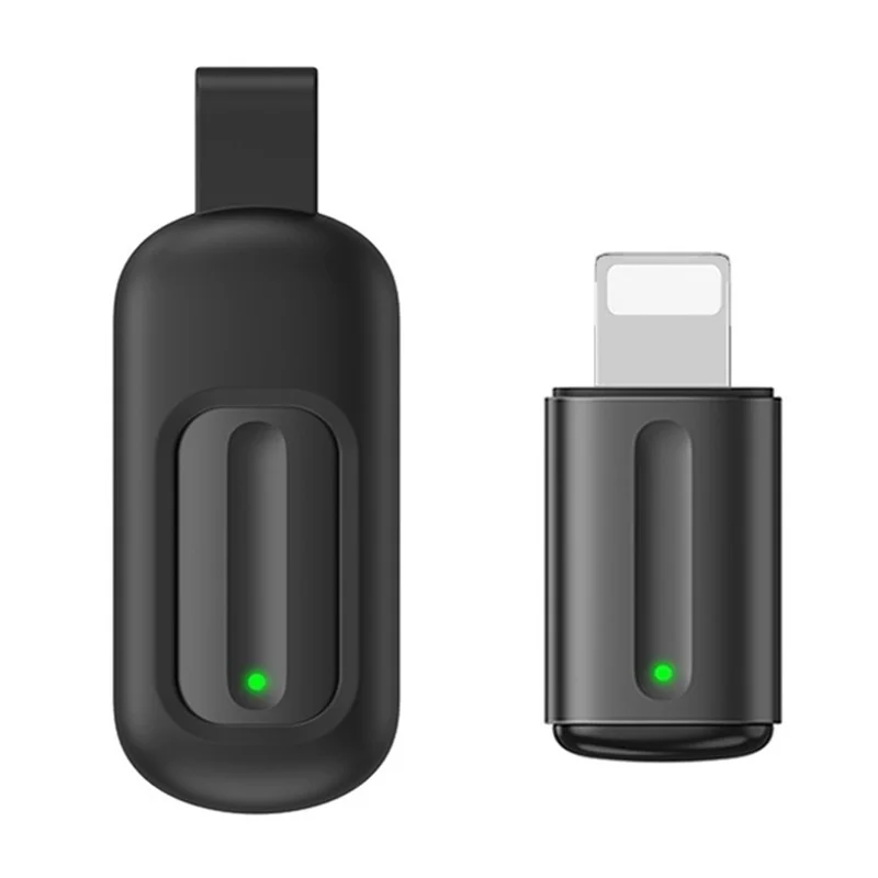 EKX5S-T Mini smartphone IR-fjernbetjeningsadapter med 8 m rækkevidde, IR-blast til AC og TV - Sort / iP