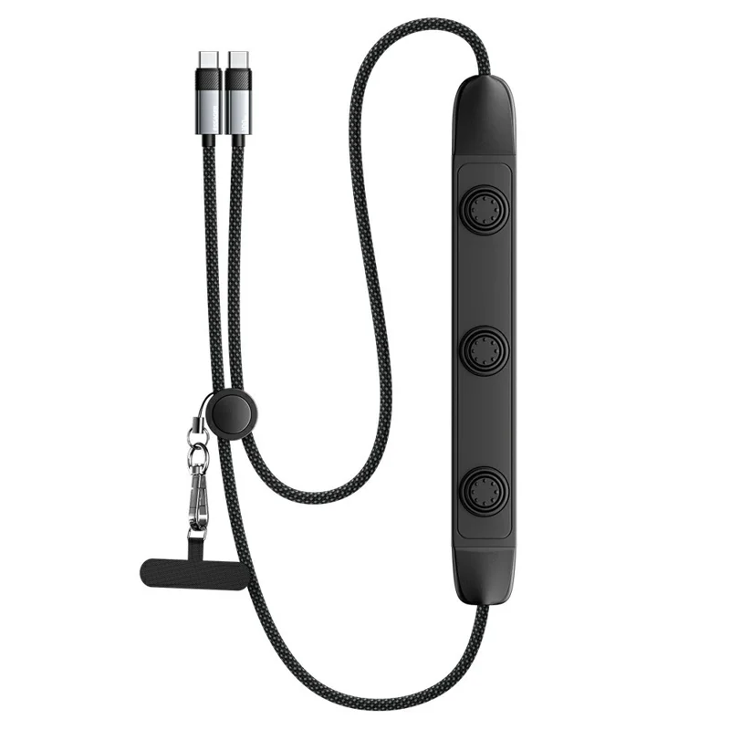 ESSAGER 2 in 1 3 Speeds Adjustable Massage USB-C to USB-C Data Cable 1.5m 100W Fast Charging Cord