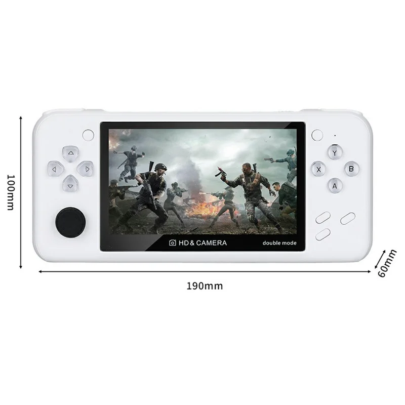 XY10 8 GB Retro 4,3 tommer HD-skærm, bærbar spillekonsol med flere emulatorer - Hvid