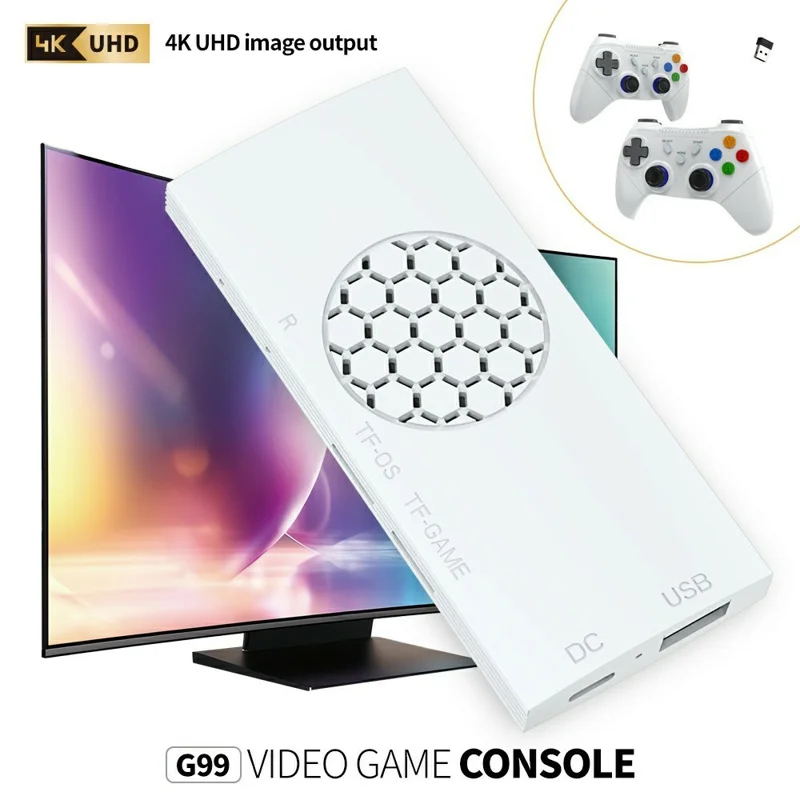 G99 Video Game Console 4K UHD HD TV Stick Multi Emulator Support for PS2  /  PSP  /  PS1  /  MAME  /  N64