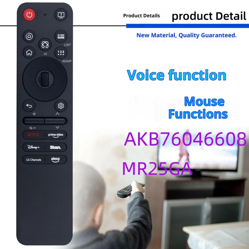 AKB76046608  /  MR25GA ABS 10 m rækkevidde fjernbetjening med stemmestyring Ergonomisk til LG