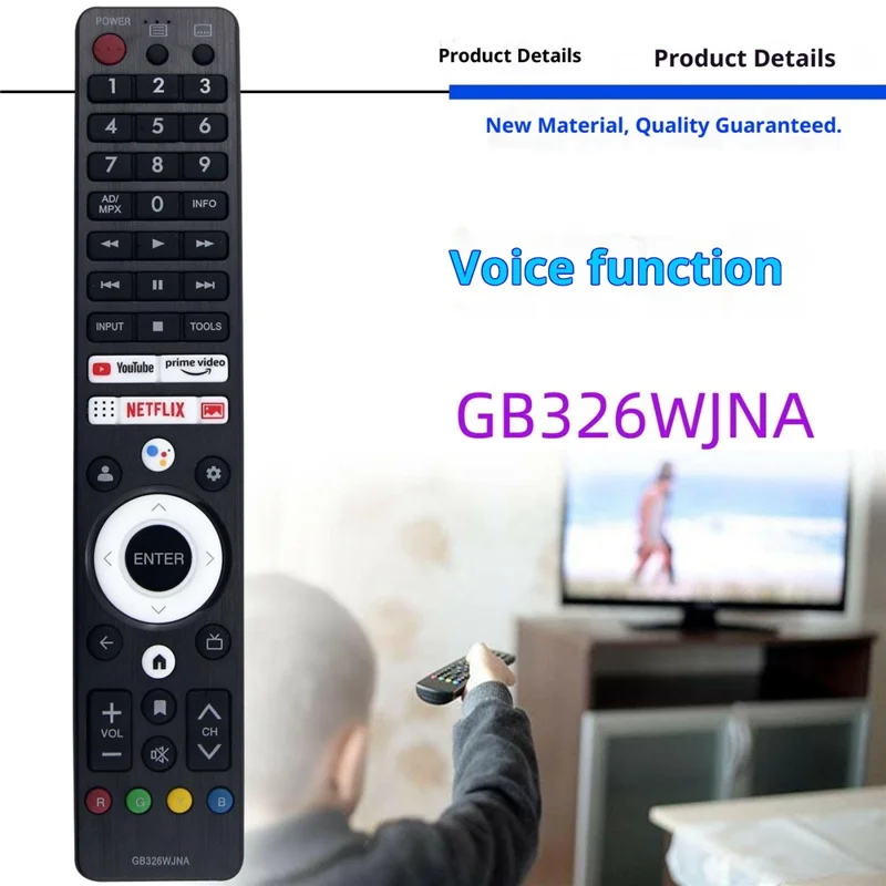 GB326WJNA For Sharp TV Voice Remote Control IR Infrared Replacement 10m Range Controller