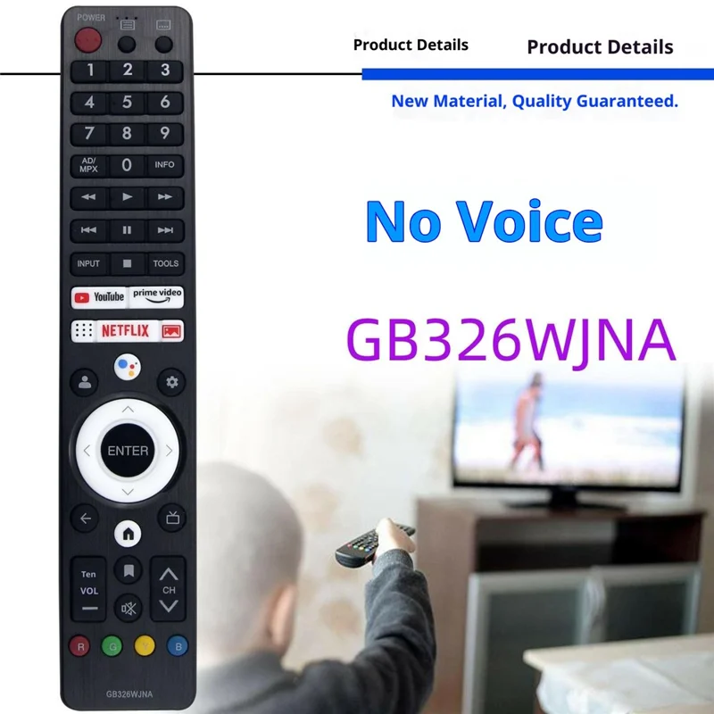 GB326WJNA For Sharp TV Remote Control 10m Range Infrared Television Controller, No Voice Function
