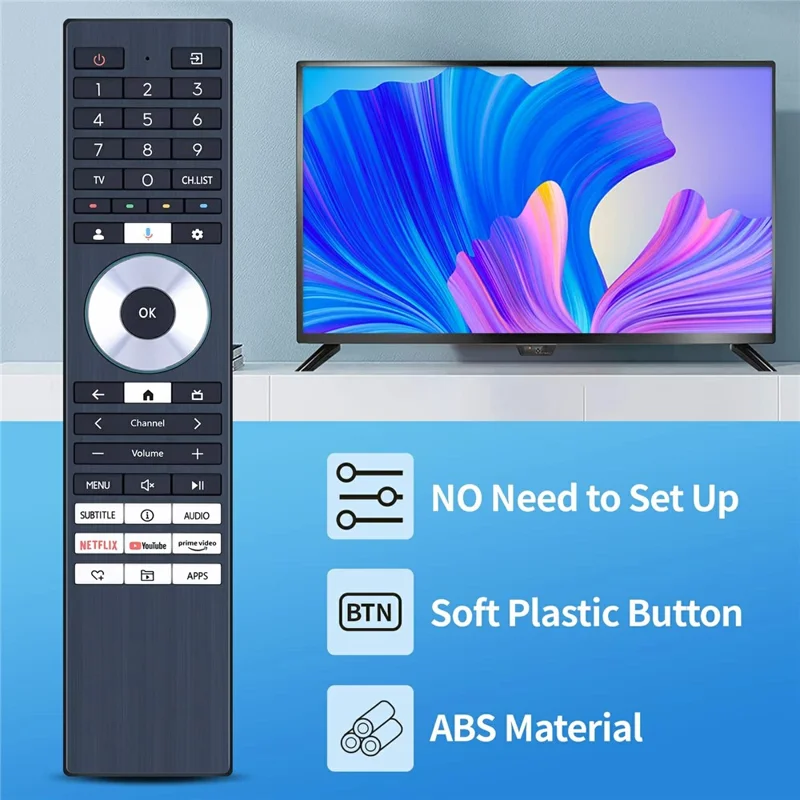 CT-95093 For Toshiba TV Remote Control 10m Range Infrared Television Controller, No Voice Function