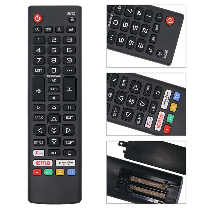 AKB76037023 Télécommande infrarouge sans fil pour télévision RCA, portée de 10 m, contrôleur ergonomique