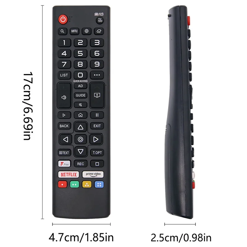 AKB76037023 Télécommande infrarouge sans fil pour télévision RCA, portée de 10 m, contrôleur ergonomique