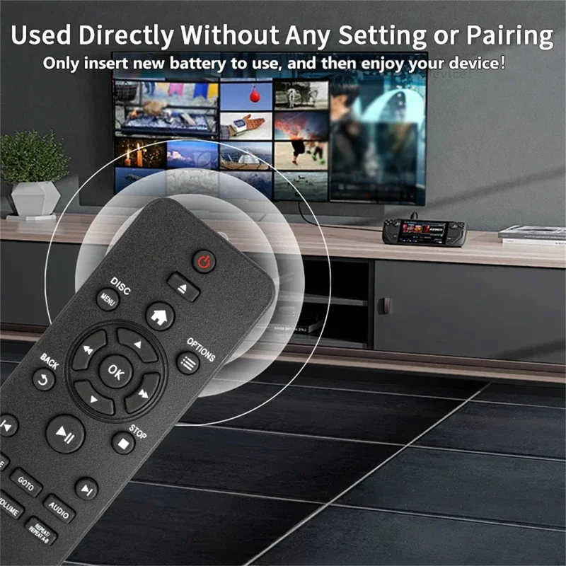 RC-5721 For Philips DVD Player Infrared Remote Control 10m Range Battery Operated Ergonomic Controller