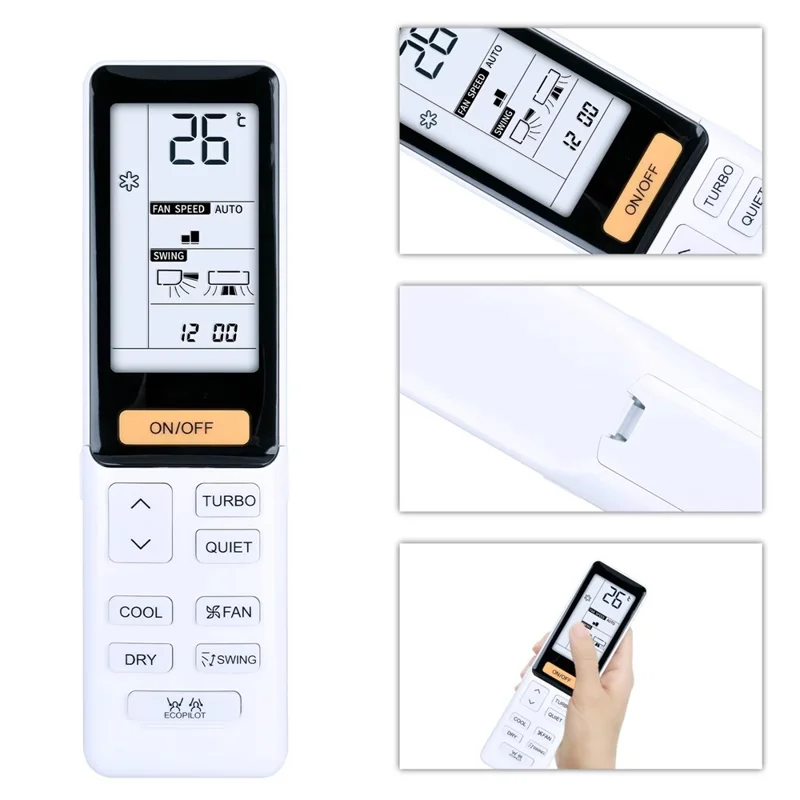 Remplacement de la Télécommande Infrarouge de Climatiseur Haier 0010402886D, Portée de 10m, Contrôleur Sans Fil