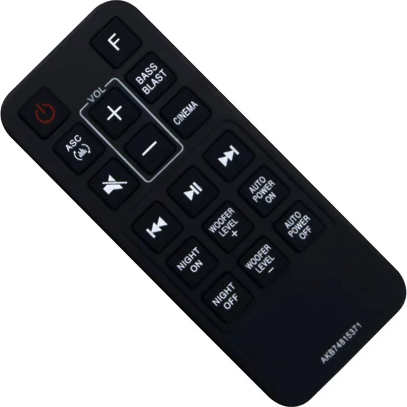 AKB74815371 For LG Soundbar Remote Control 1-10m Range Infrared Replacement Controller