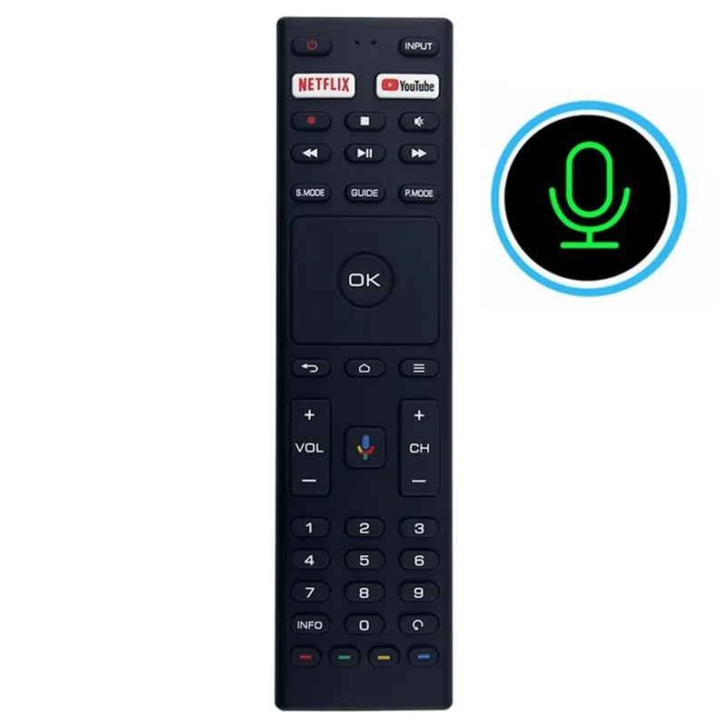RM-C3363 For JVC TV Remote Control with Voice Button Replacement Remote 10M Range Battery Powered