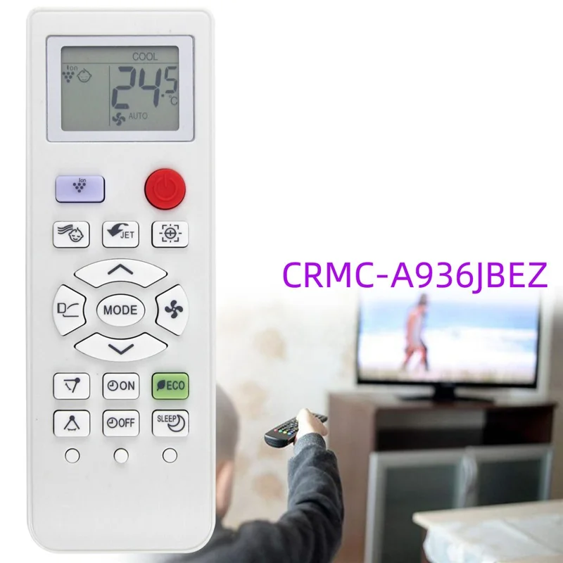 CRMC-A936JBEZ ABS 10 m infraröd fjärrkontroll ergonomisk infraröd regulator för Sharp luftkonditionering