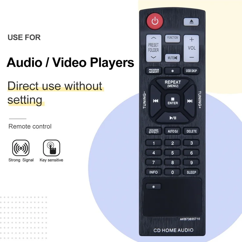 AKB73655710 Fernbedienung für LG Heimkino-Verstärker und Abspielgerät, Infrarot-Fernbedienung mit 10 m Reichweite