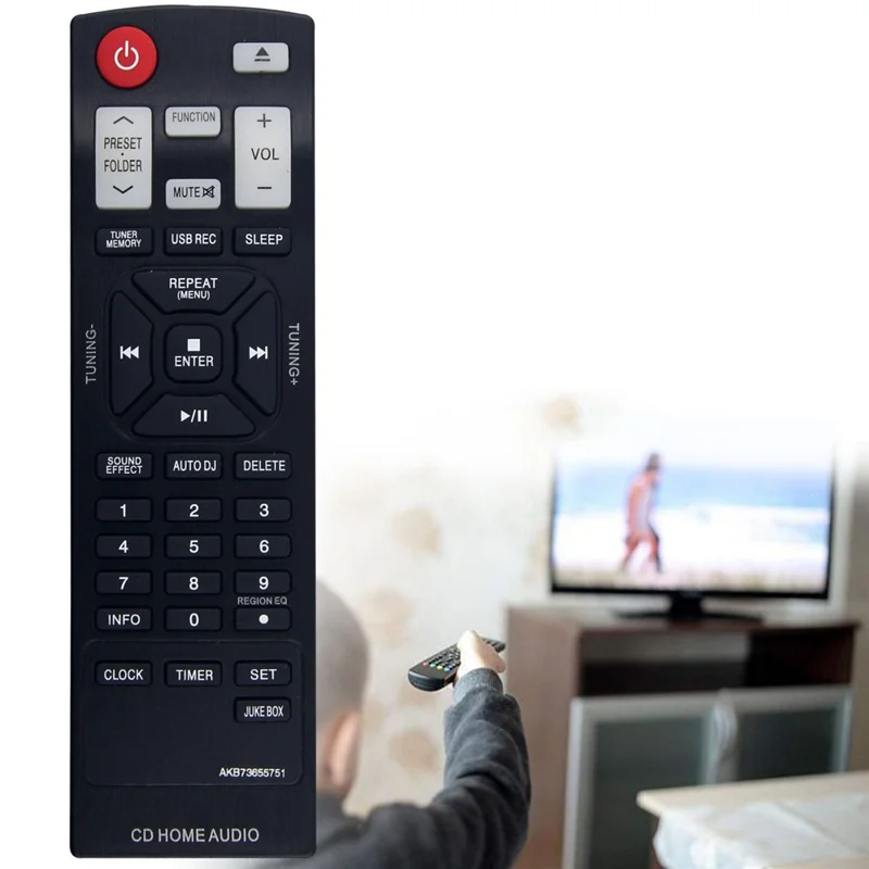 Mando a distancia AKB73655751 para amplificador y reproductor de cine en casa LG, control remoto infrarrojo ergonómico con alcance de 10 m
