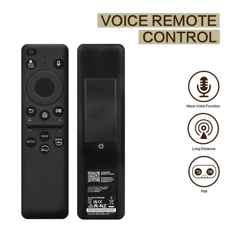 BN59-01432J For Samsung TV 8m Range Solar Charging Remote Controller Voice Control Remote