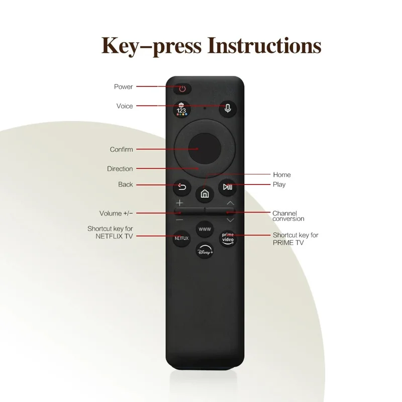 BN59-01432J For Samsung TV 8m Range Solar Charging Remote Controller Voice Control Remote