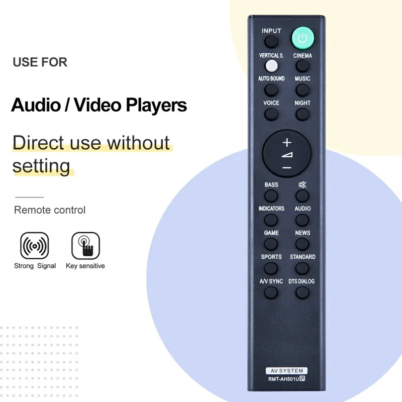 Mando a distancia RMT-AH501U para barra de sonido Sony, controlador de repuesto con batería e infrarrojos