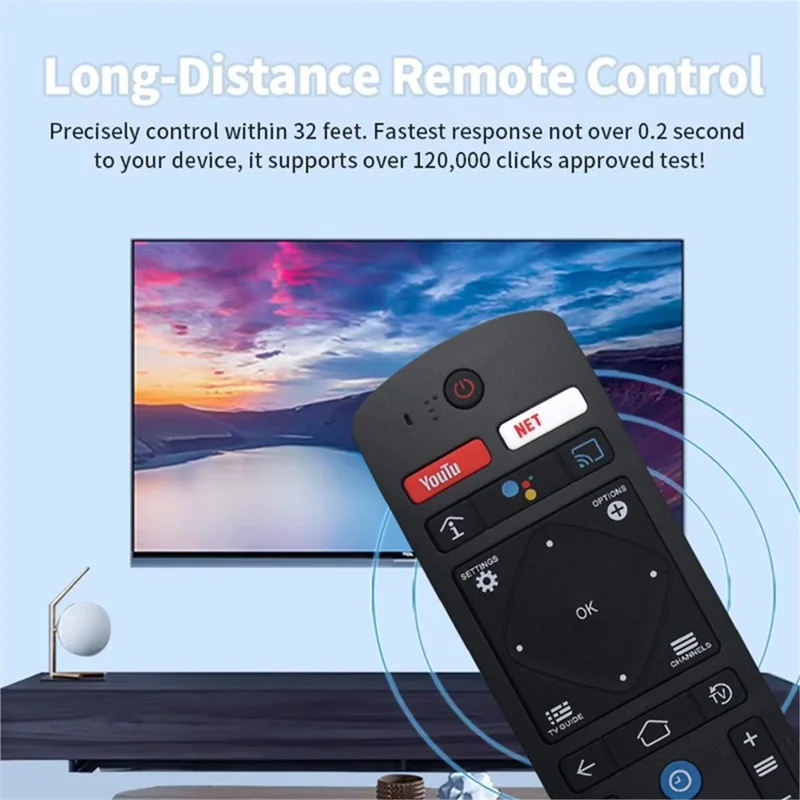 22AV2025B / 00 For Philips TV Remote Control 10m Range Infrared Wireless Replacement Controller, No Voice Function