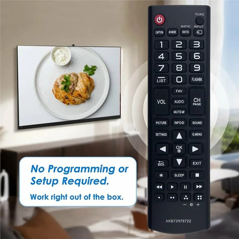 Mando a distancia AKB73975722 para televisor LG, controlador inalámbrico ergonómico por infrarrojos, reemplazo portátil