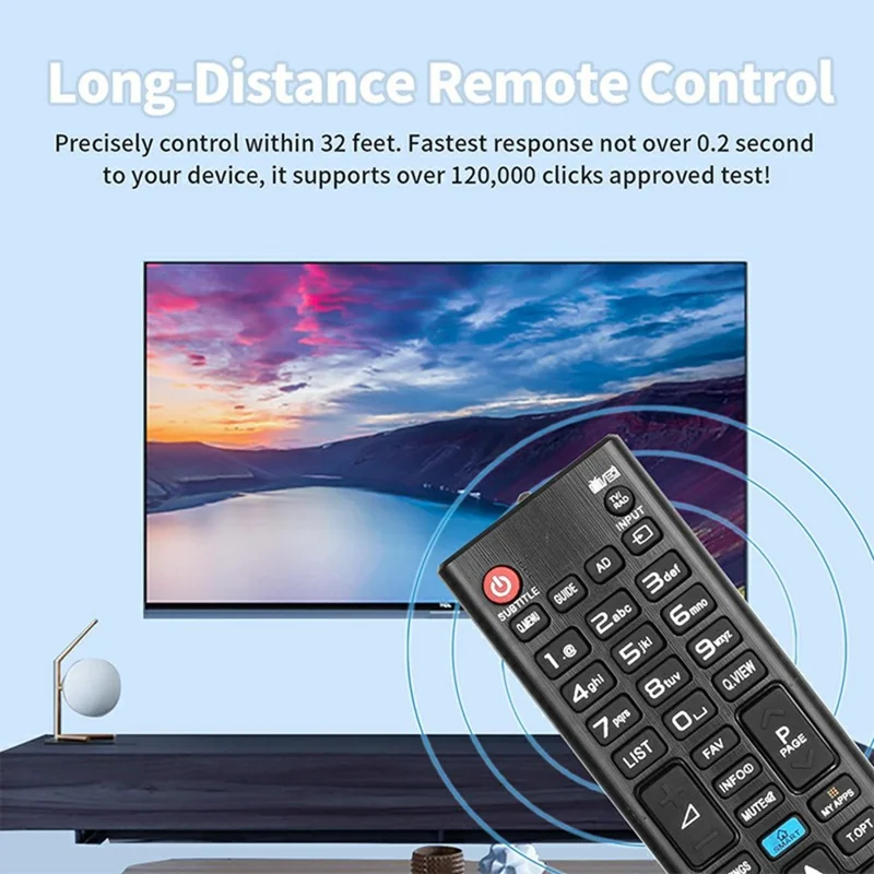 Mando a distancia AKB73975757 para televisor LG, controlador inalámbrico ergonómico por infrarrojos, reemplazo portátil