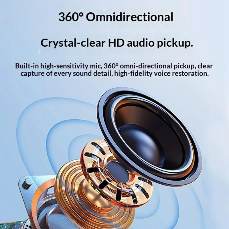 K20 Type-C Wireless Lavalier Microphone Smart Noise Cancelling for Live Streaming Mini Clip-On Mic - Black