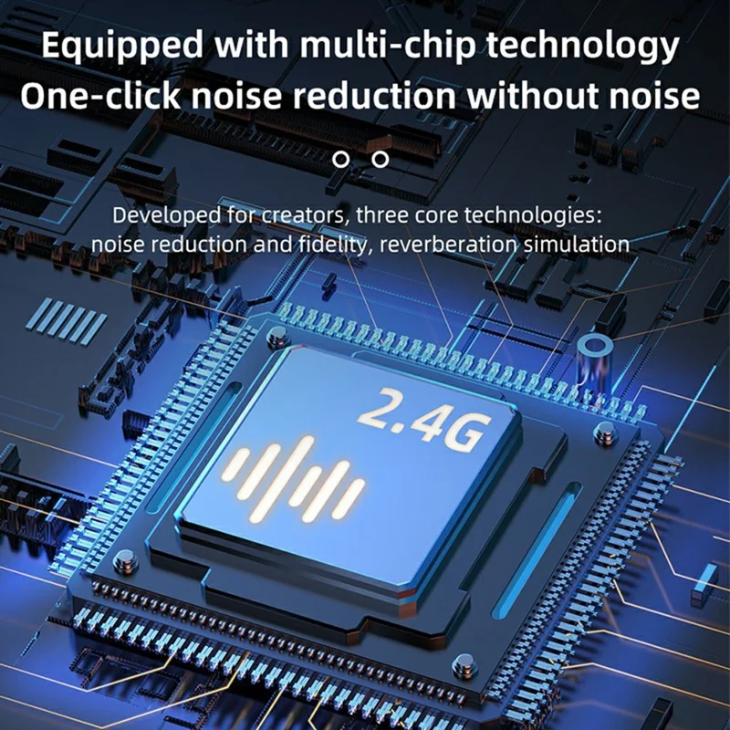 K20 Type-C Wireless Lavalier Microphone Smart Noise Cancelling for Live Streaming Mini Clip-On Mic - Black