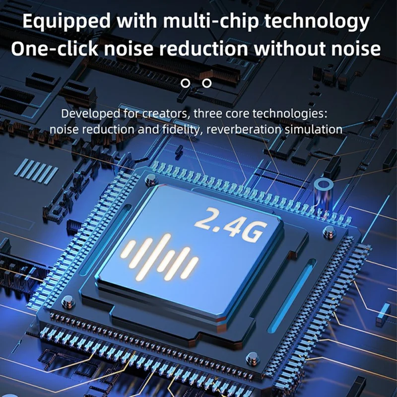 Microfone Lapela Sem Fios K20 com Interface 8-Pinos, Microfone Mini Clip com Cancelamento Inteligente de Ruído para Transmissões em Direto - Preto